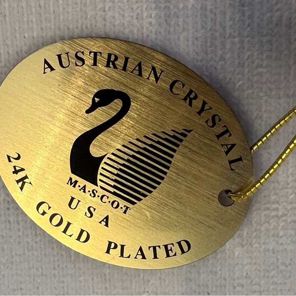 AUSTRIAN CRYSTAL DELIGHT ANGEL WITH BABY SUN CATCHER  24k GOLD PLATED NEW Accen - Picture 4 of 7